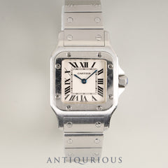 カルティエ  サントス ガルベ SM W20056D6/1565 クォーツ Cal.157 SS SS ホワイトローマン文字盤 箱 DVD 冊子 保証書（2009年）オーバーホール済み