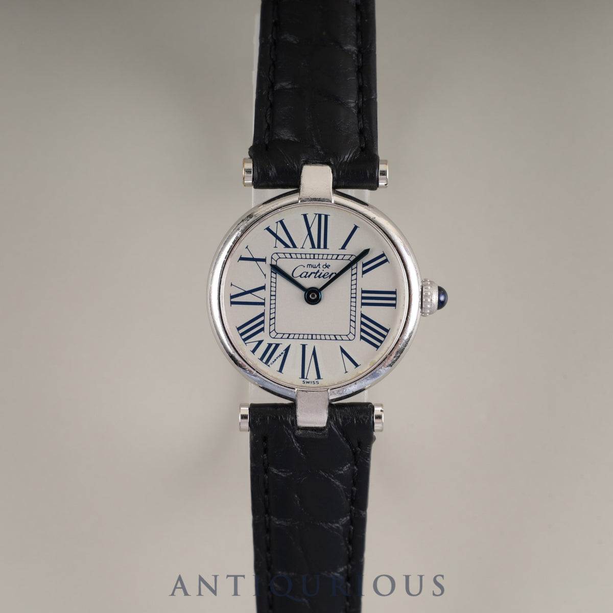 Cartier Must Vendome VLC SM W1007165 / 1850 Quartz Cal.90 SV925 Leather Genuine D-buckle (SS) Opalan dial Overhauled