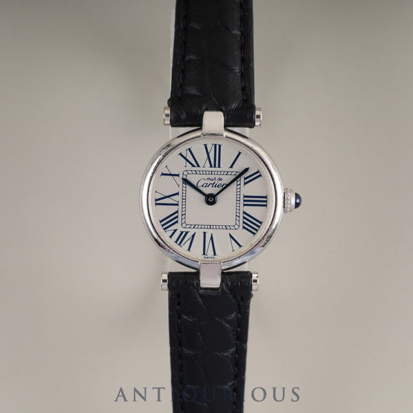 Cartier Must Vendome VLC SM W1007165 / 1850 Quartz Cal.90 SV925 Leather Genuine D-buckle (SS) Opalan dial Overhauled