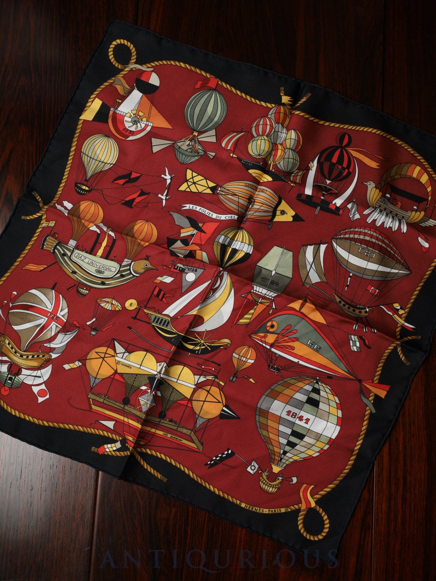 Hermès Scarf Carre 45 Les Folies Du Ciel SILK 100%