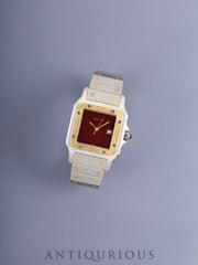 Cartier Santos Carrée LM 2961 Automatic Cal.ETA2671 SS/YG SS/YG Garnet Dial Bordeaux Dial (SWISS marking) Overhauled
