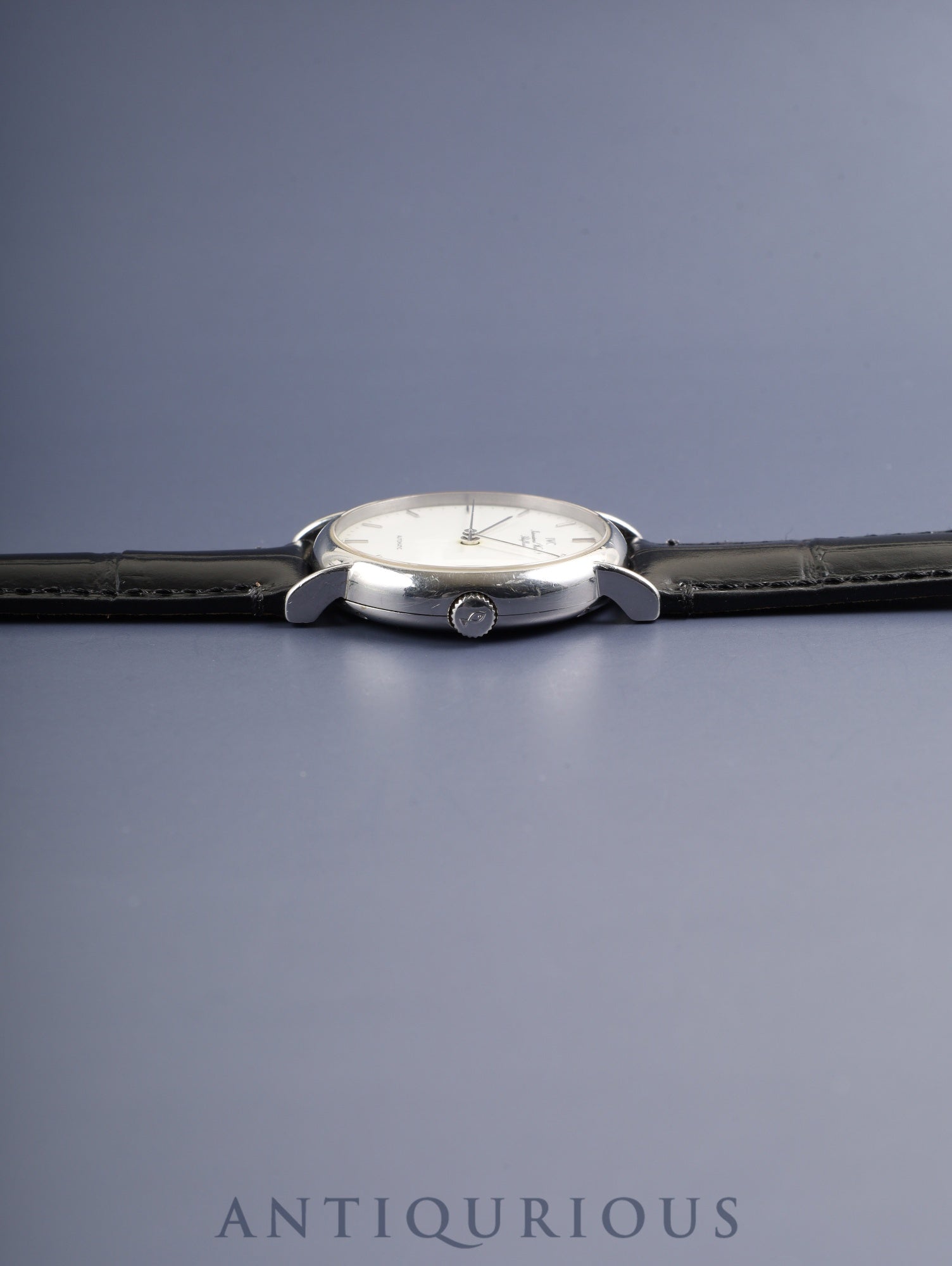 IWC Portofino IWC 3513 Automatic Caliber C37521 Stainless Steel Leather Strap with Genuine Stainless Steel Buckle, Silver Dial, Overhauled