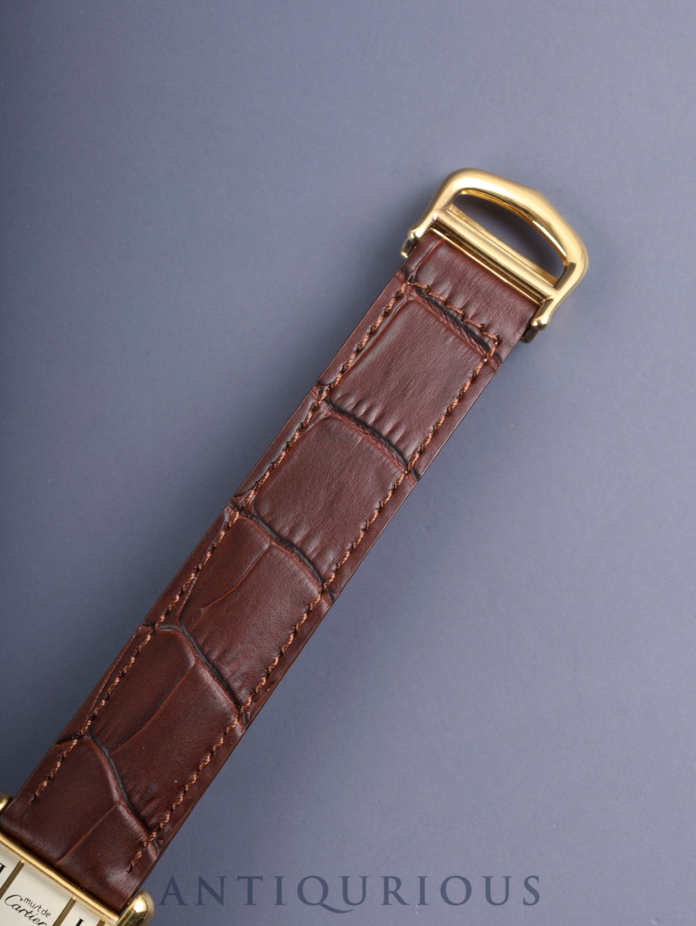 カルティエ マストタンク LM 590005 クォーツ Cal.90  SV925 革 純正Dバックル（GP）ストレートローマン文字盤（SWISS表記）オーバーホール済み 新品仕上げ済み