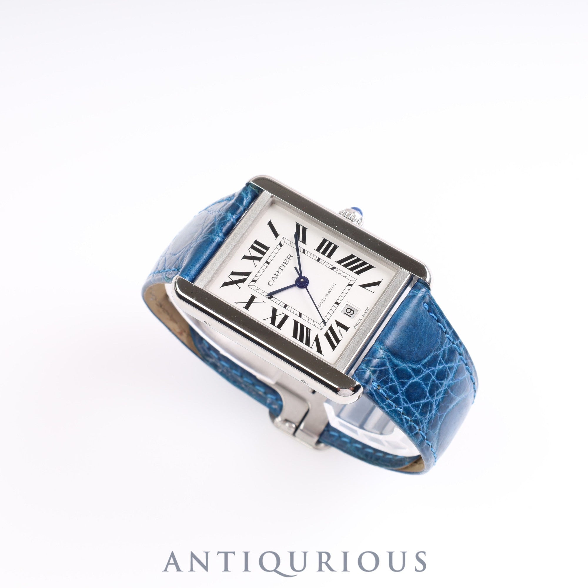 CARTIER Tank Solo XL AT Cal.049 W5200027 SS Leather Silver Dial Warranty (2015) Complete Service