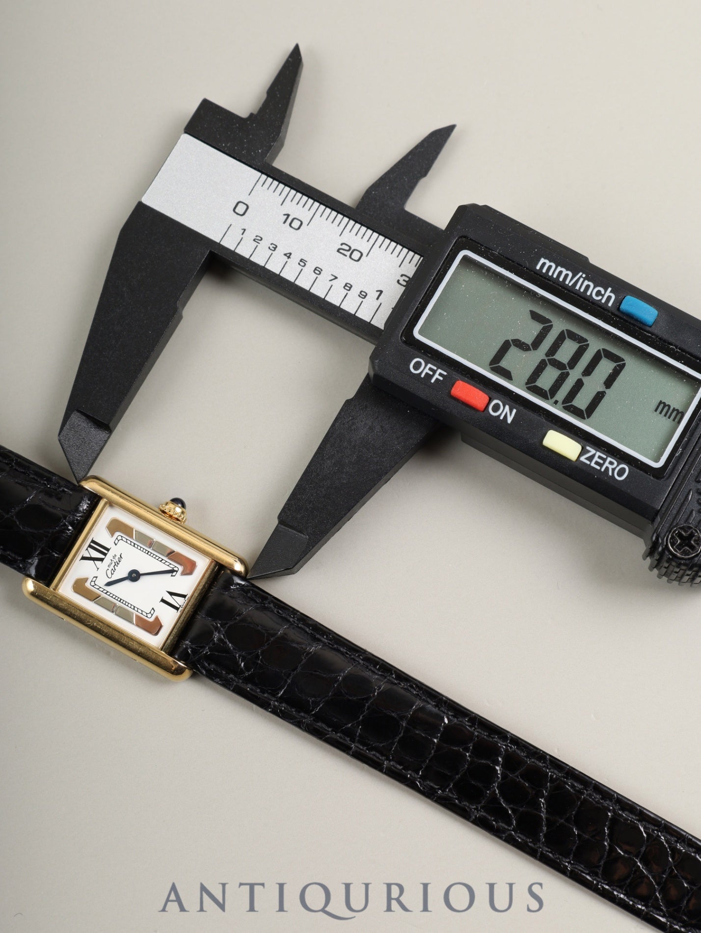 Cartier Must Tank SM 1613 Quartz SV925 Leather with original deployant buckle (GP) with Trinity dial (SWISS表記) complete service by Cartier Boutique