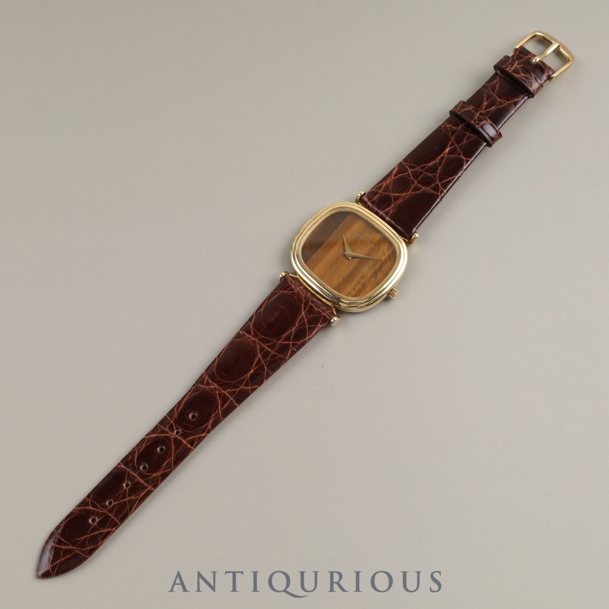 JAEGER・LECOULTRE CUSHION 9132 21 Manual winding YG case Tiger eye dial