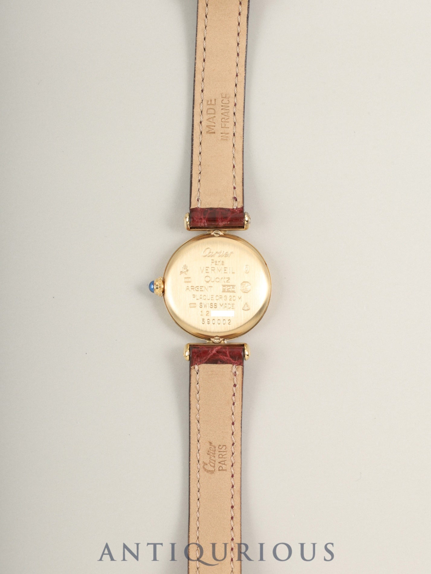 Cartier Must Colisée 590002 Quartz Cal.90 SV925 Original leather