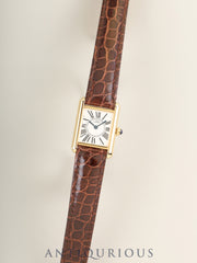 カルティエ マストタンク SM W1005554 / 5057001 クォーツ Cal.057 SV925 革 純正Dバックル（GP）オパラン文字盤（SWISS表記）オーバーホール済み