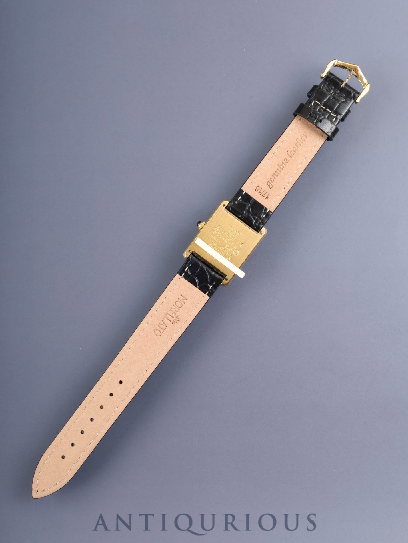 カルティエ マストタンク LM W1002753 / 590005 クォーツ Cal.069 SV925 革 純正ピンバックル（GP）アイボリーローマン文字盤 （SWISS MADE表記）箱 保証書（日付無記載）オーバーホール済み