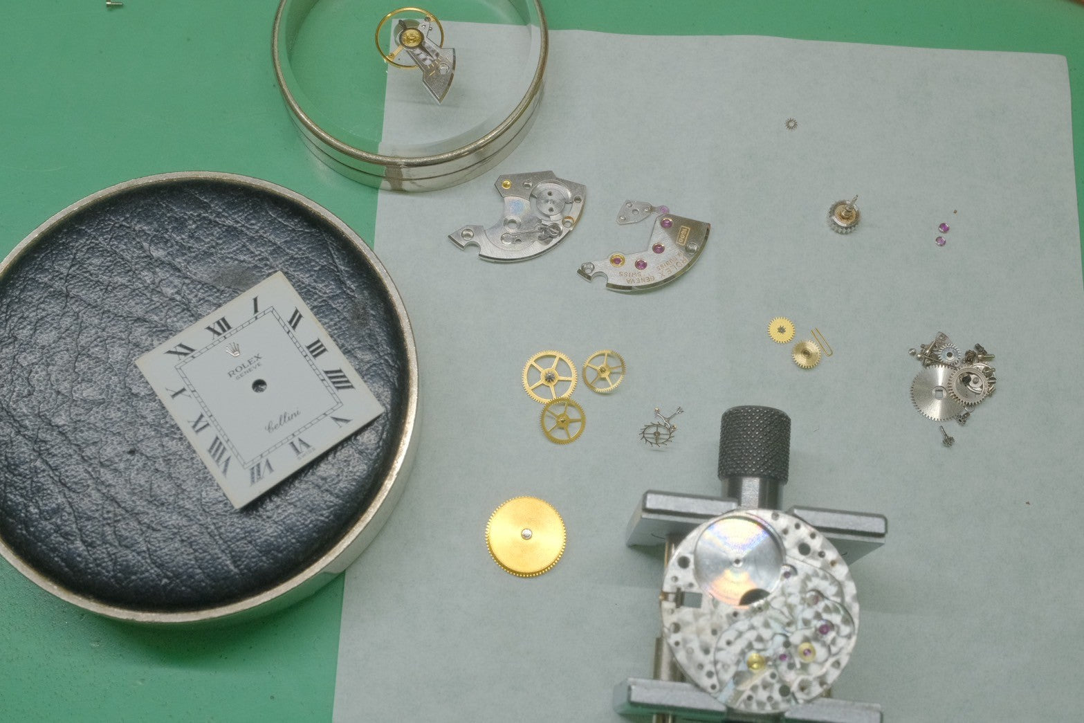ロレックス チェリーニ 4012 手巻き Cal.1600 750WG 革 純正ピンバックル（SS）ホワイトローマン文字盤（SWISS表記）38番台 (1973年） オーバーホール済み