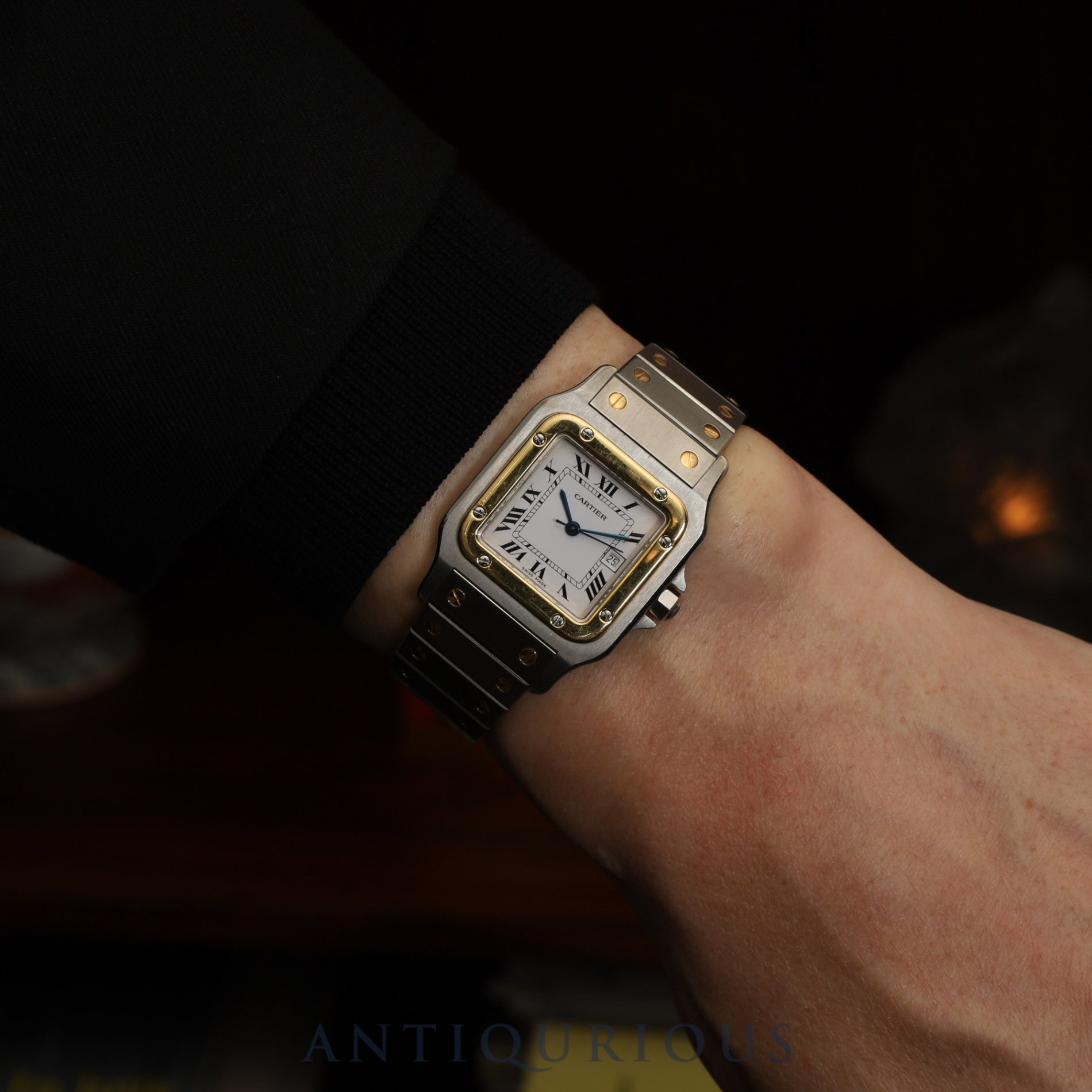Cartier Santos Galbee LM 81036288/2961 Automatic Caliber 2671 Stainless Steel/Yellow Gold White Roman Dial Overhauled