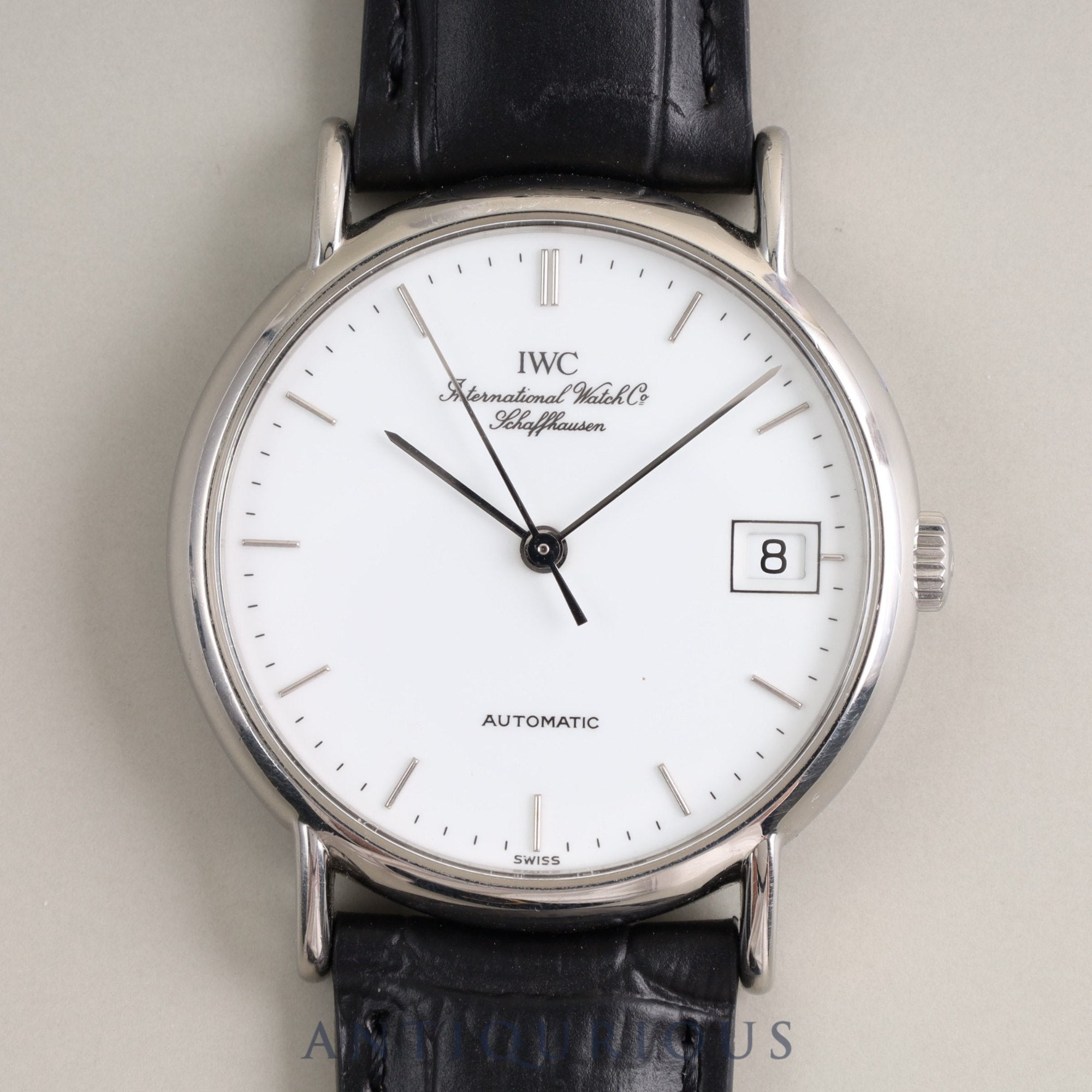 IWC Portofino IW351318 Automatic SS Leather White Dial Warranty IWC