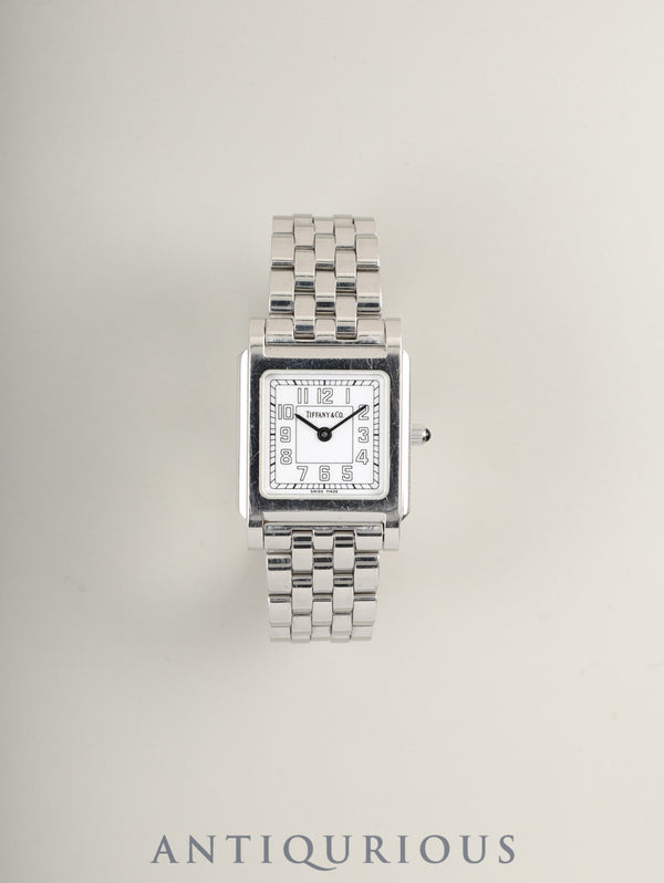 Tiffany Classic Square 525.1033 Quartz Caliber 901.001 Stainless Steel White Arabic Dial Overhauled