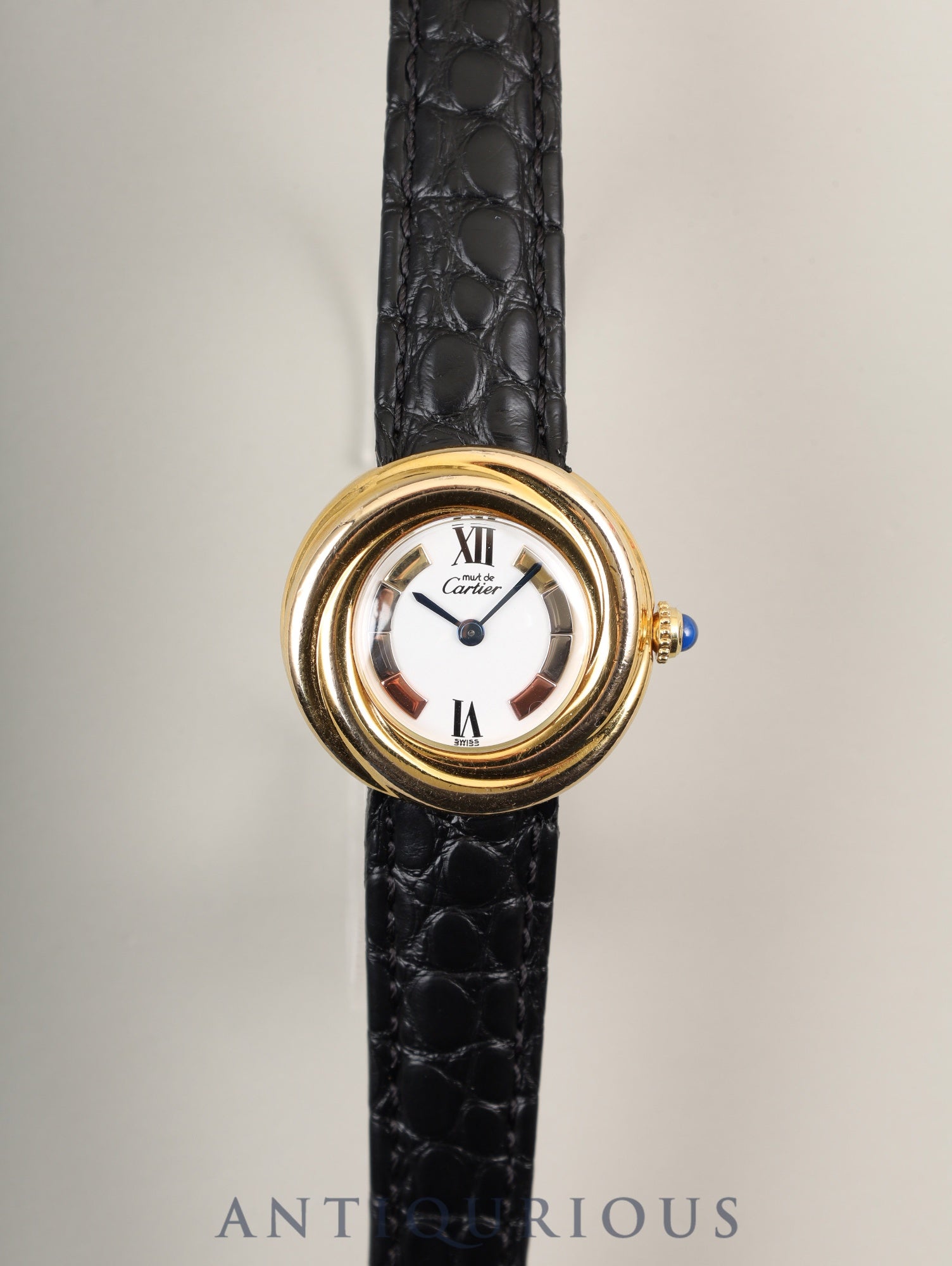 カルティエ マストトリニティ W1010744 / 2735 クォーツ Cal.- SV925 革 純正Dバックル（GP）サイドトリニティ文字盤 オーバーホール済み