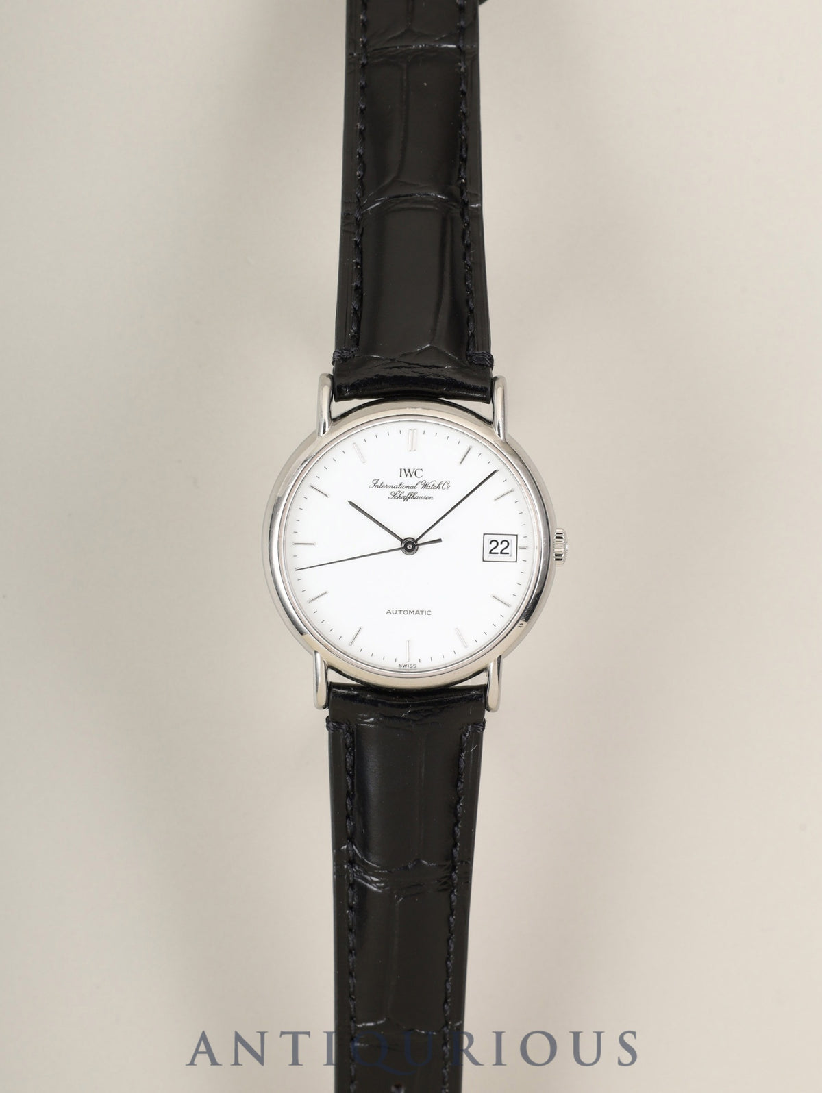 IWC ポートフィノ IW351324 自動巻き SS 革 純正ピンバックル（SS）ホワイト文字盤（SWISS表記）ケース 純正レザーベルト付き オーバーホール済み アイダブリュシー