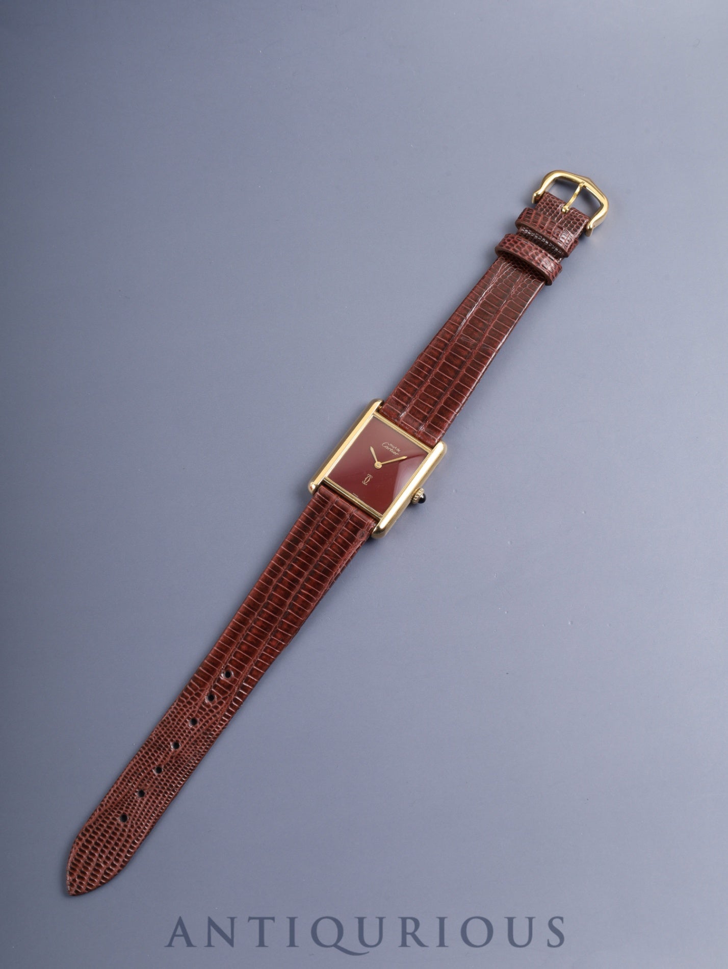 カルティエ マストタンク LM 手巻き Cal.78-1 SV925 革 純正尾錠（GP