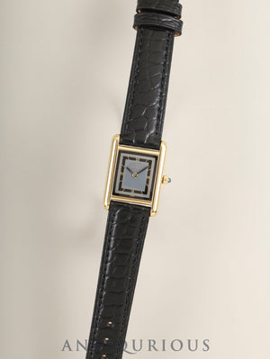 Cartier Must Tank SM 3 66001 Quartz Cal.66 SV925 Leather Original Pin Buckle (GP) Gray Dial with Roman Numerals (SWISS notation) Overhauled
