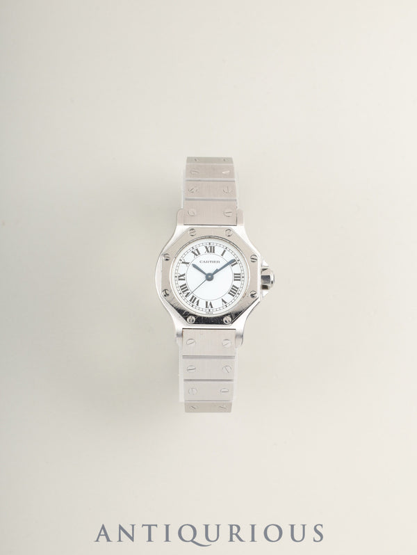 カルティエ サントス オクタゴン SM 0906 自動巻き Cal.ETA2670 SS SS ホワイトローマン文字盤 オーバーホール済み
