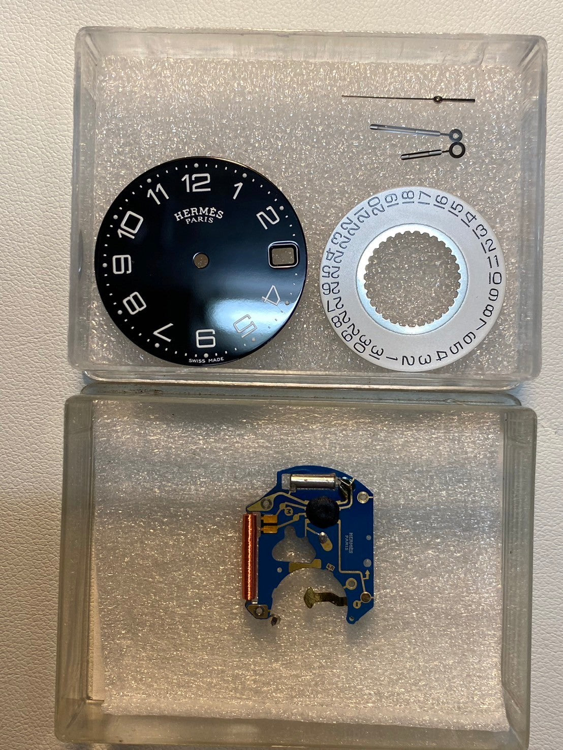 エルメス クリッパー CL6.710 クォーツ SS SS ブラック文字盤 箱 オーバーホール済み