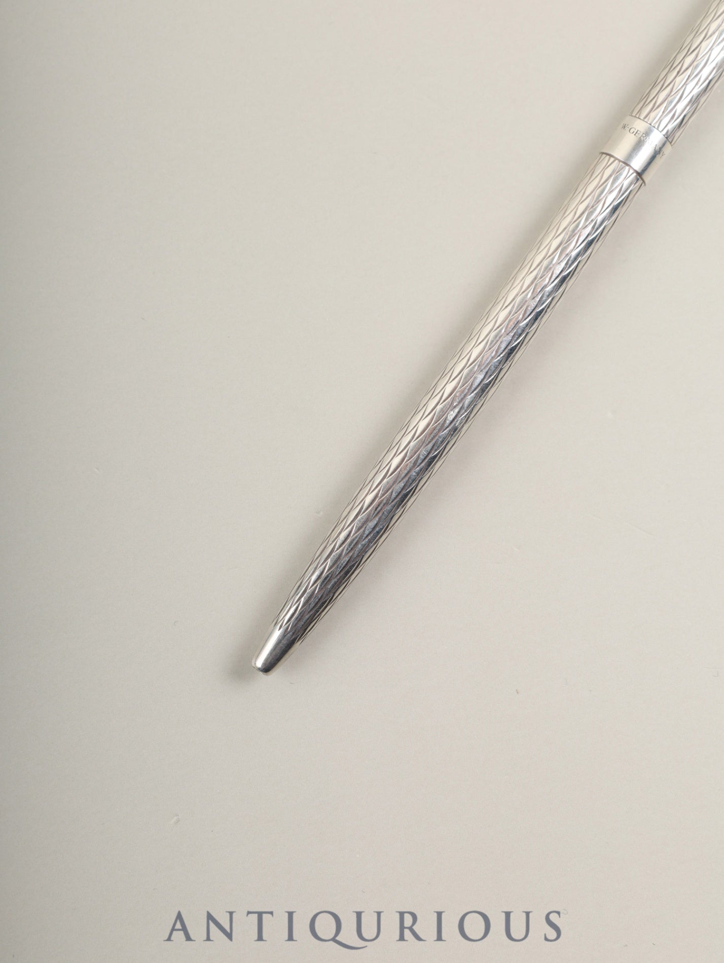 ティファニー ボールペン スターリングシルバー ツイスト式 ドイツ製 ウェーブ カービング 保存袋 ※新品社外インク（ブラック）に交換済み