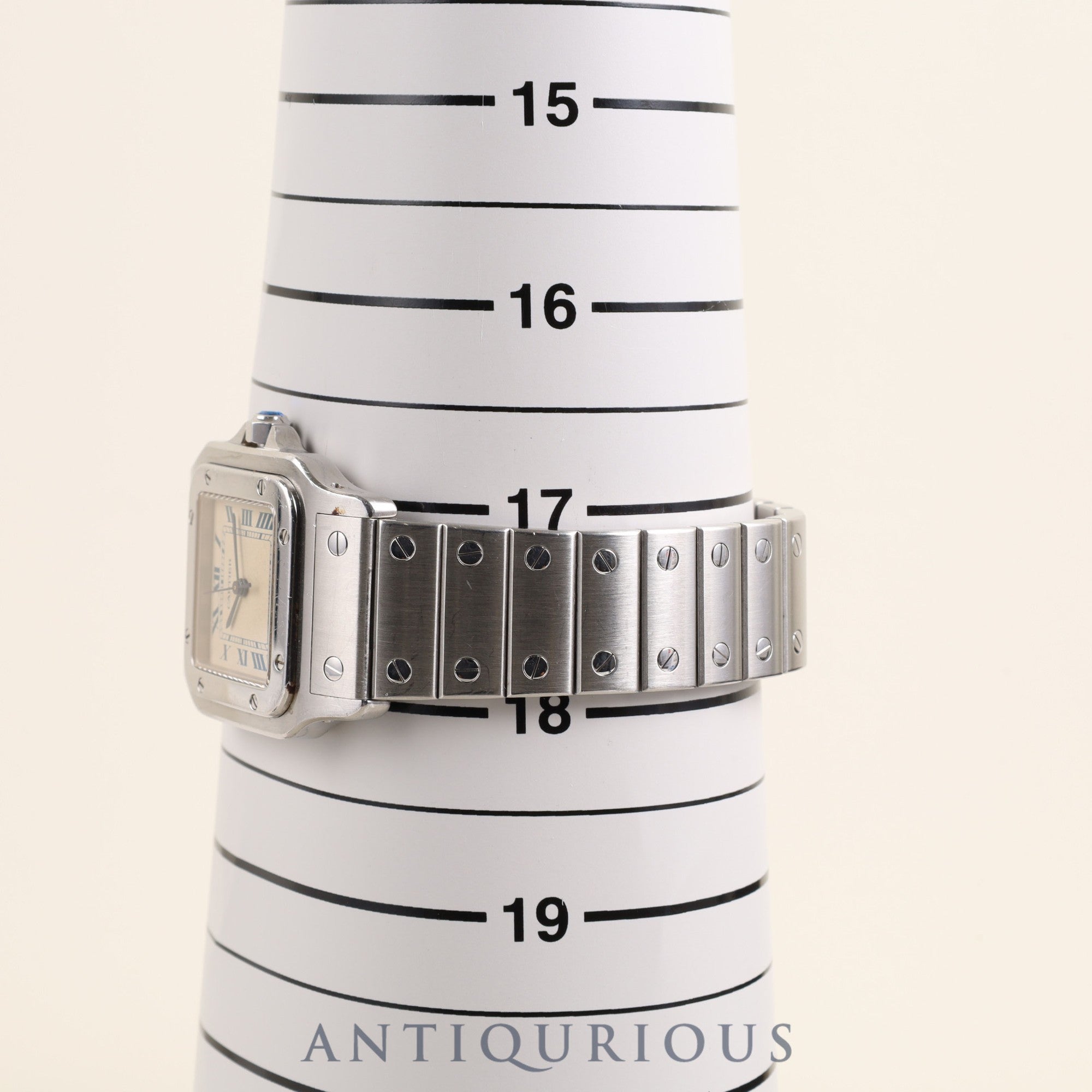 CARTIER カルティエ SANTOS GALBEE サントスガルベLM W20018D6 / 987901 クォーツ Cal.687 SS SS アイボリー文字盤 オーバーホール済み