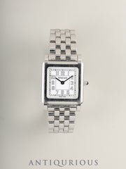 Tiffany Classic Square 525.1033 Quartz Caliber 901.001 Stainless Steel White Arabic Dial Overhauled