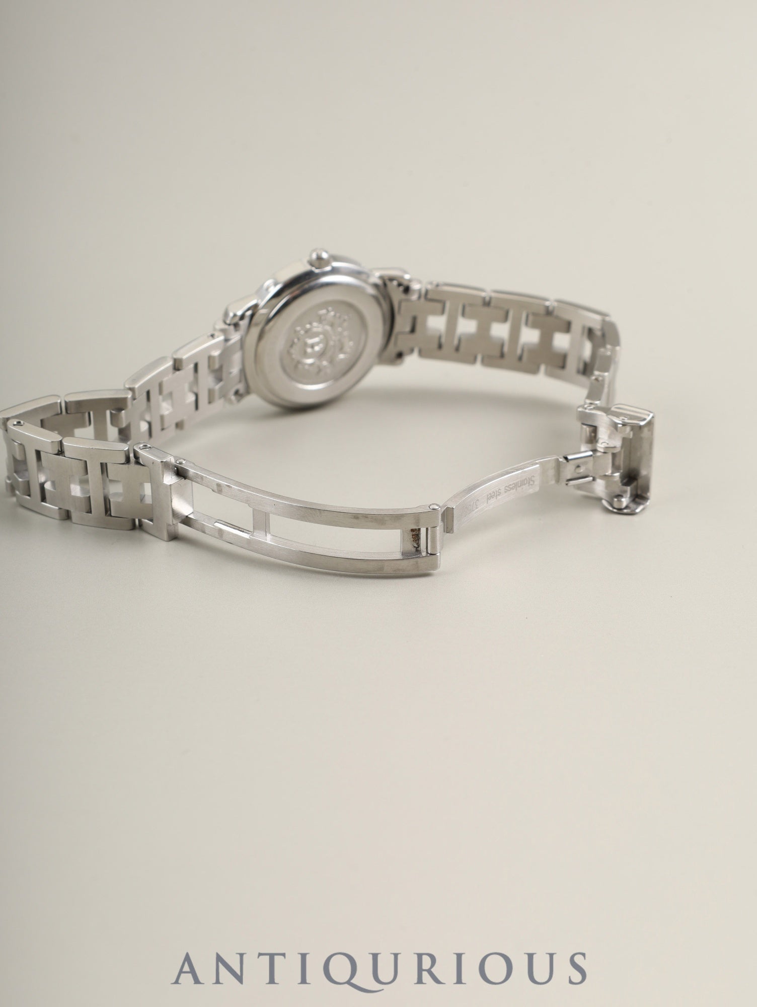 エルメス　クリッパーCL4.210 文字盤ホワイト　ステンレス　電池交換済 エルメス クリッパー CL4.210 クォーツ SS SS ホワイト文字盤 箱 冊子