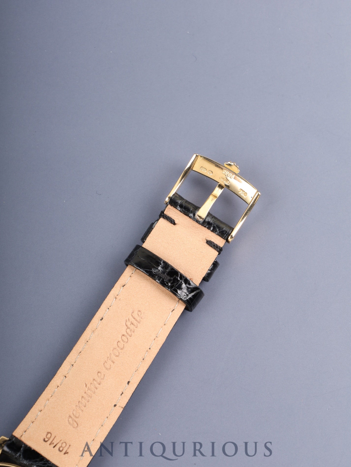 ロレックス チェリーニ 5116/8 手巻き Cal.1602 750YG 革 純正ピンバックル（750）シャンパンギョーシェ文字盤 32mm M番台（2007年～2008年）ケース カードホルダー 冊子 保証書（2008年/個人名修正跡） オーバーホール済み