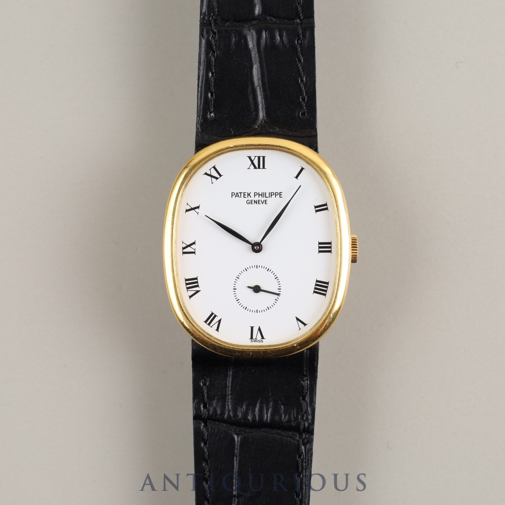 Patek Philippe Golden Ellipse 3948J Manual winding Cal.215 750 Leather Genuine buckle (750) White Roman dial Box Tag