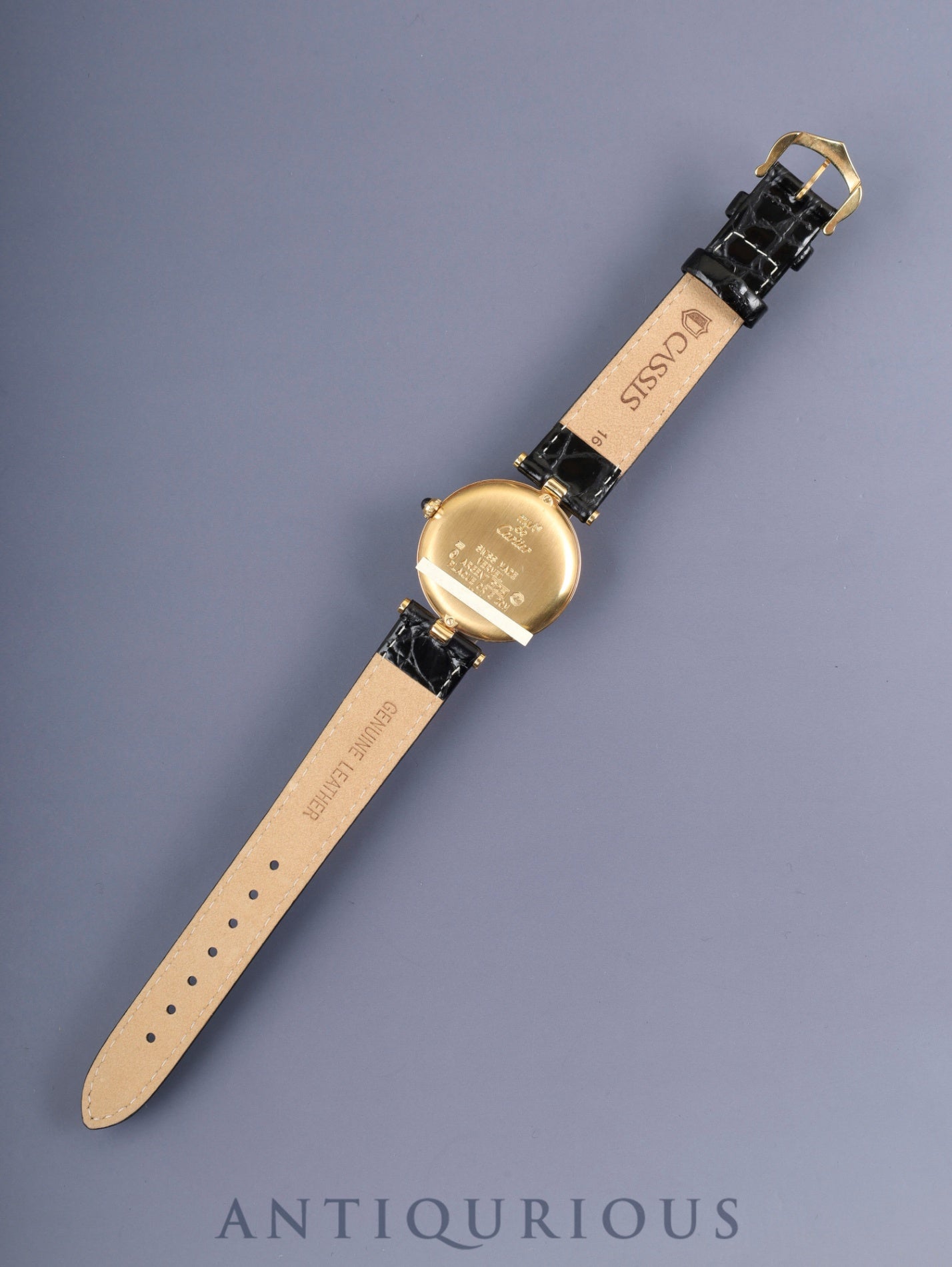 カルティエ マスト ヴァンドーム VLC LM 1861 クォーツ Cal.90 SV925 革 純正尾錠（GP）飛びアラビアCC文字盤 オーバーホール済み