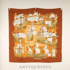 Hermes Scarf Carré 90 Invincible Armada 100% Silk