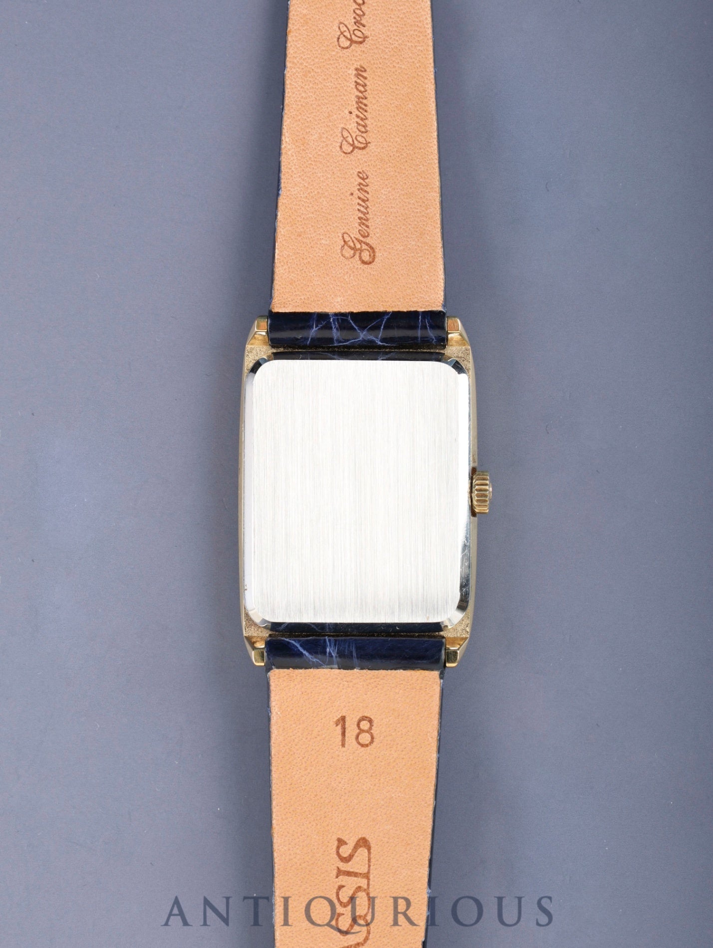 オメガ ジュネーブ 5110469 手巻き Cal.625 SS 革 社外尾錠（GP）ブルー文字盤（ガラス小傷）オーバーホール済み