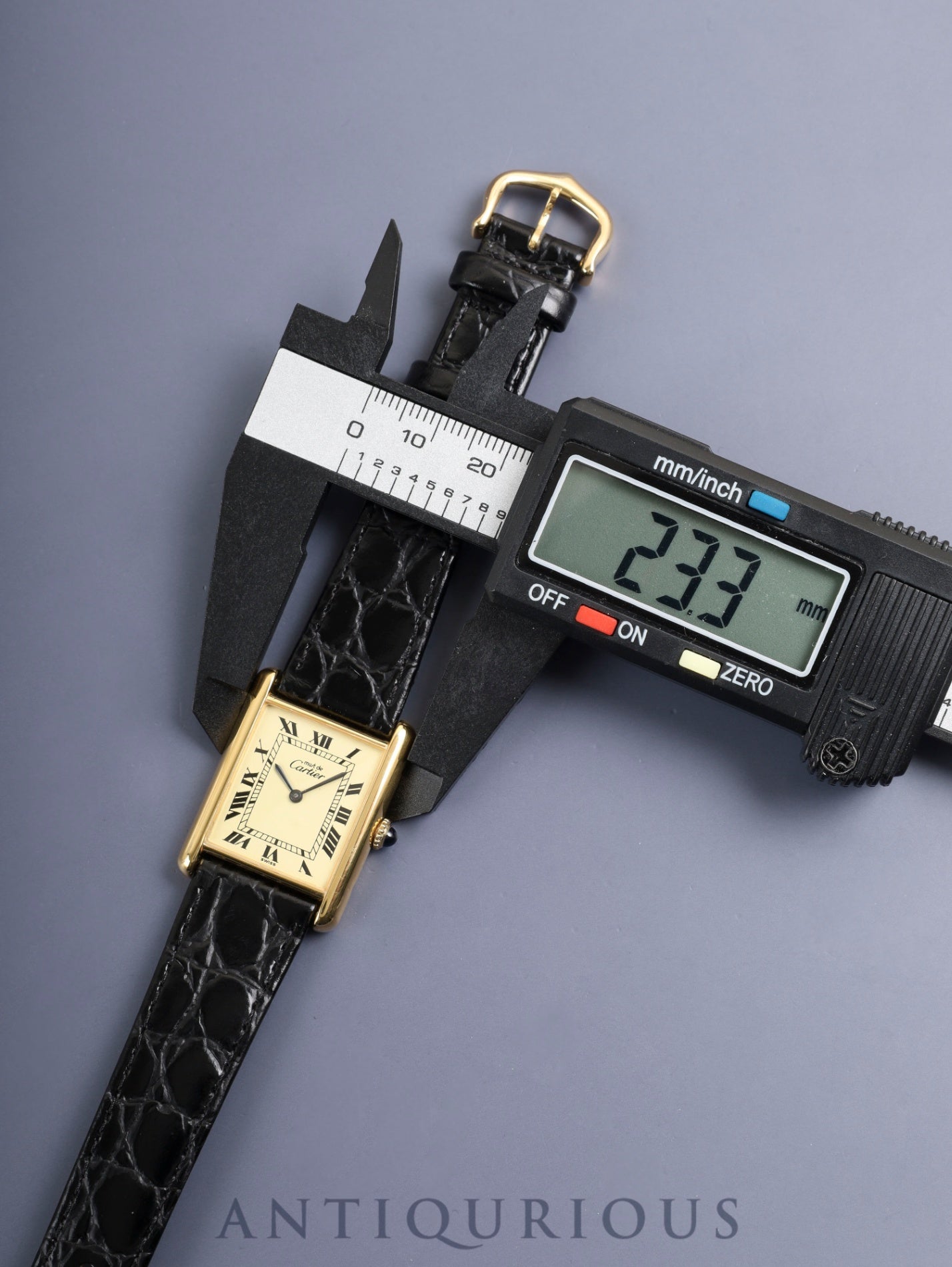 カルティエ マストタンク LM 6 手巻き Cal.78-1 SV925 革 純正ピンバックル（GP）アイボリーローマン文字盤（SWISS表記）オーバーホール済み 新品仕上げ済み