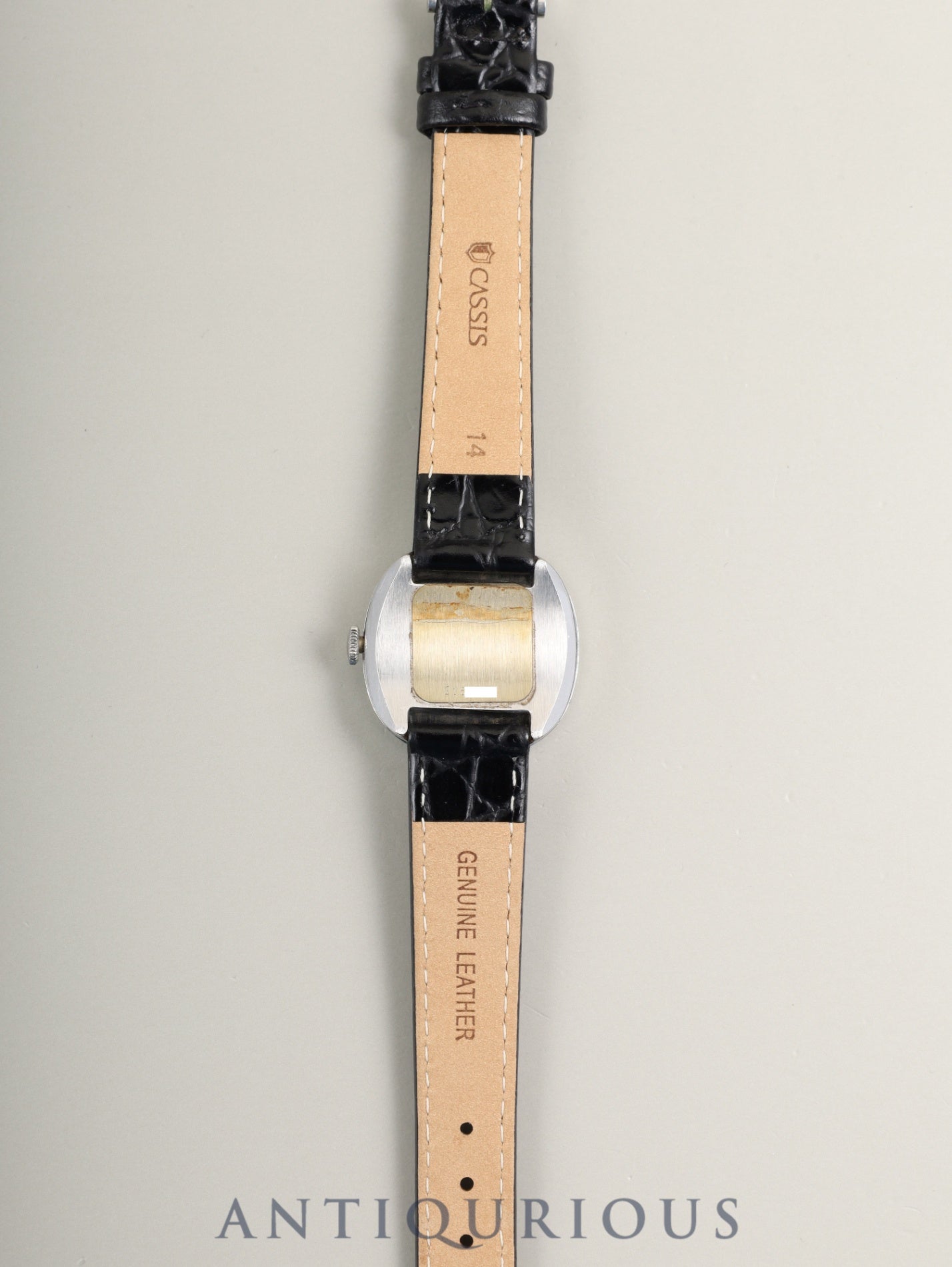 IWC オールドインター 4136 手巻き SS 革 純正ピンバックル（SS）ブラック文字盤 （SWISS表記）オーバーホール済み アイダブリュシー