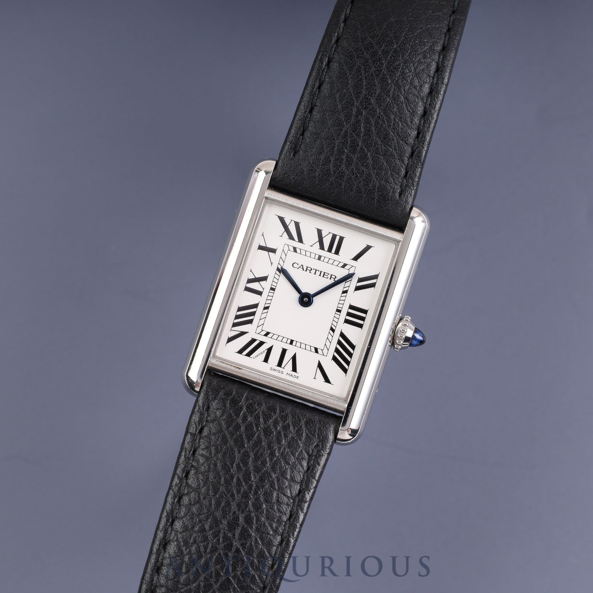 CARTIER Tank Must LM QZ WSTA0041 / 4323 SS Leather Genuine Buckle (SS) Silver Dial Box Warranty (2021)
