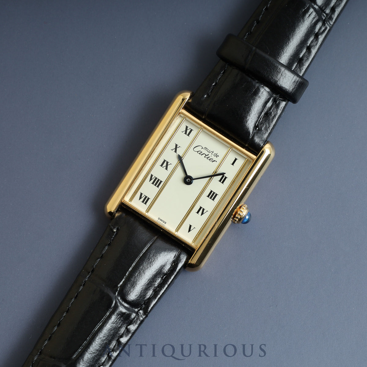 Cartier Must Tank LM QZ Straight Roman Dial