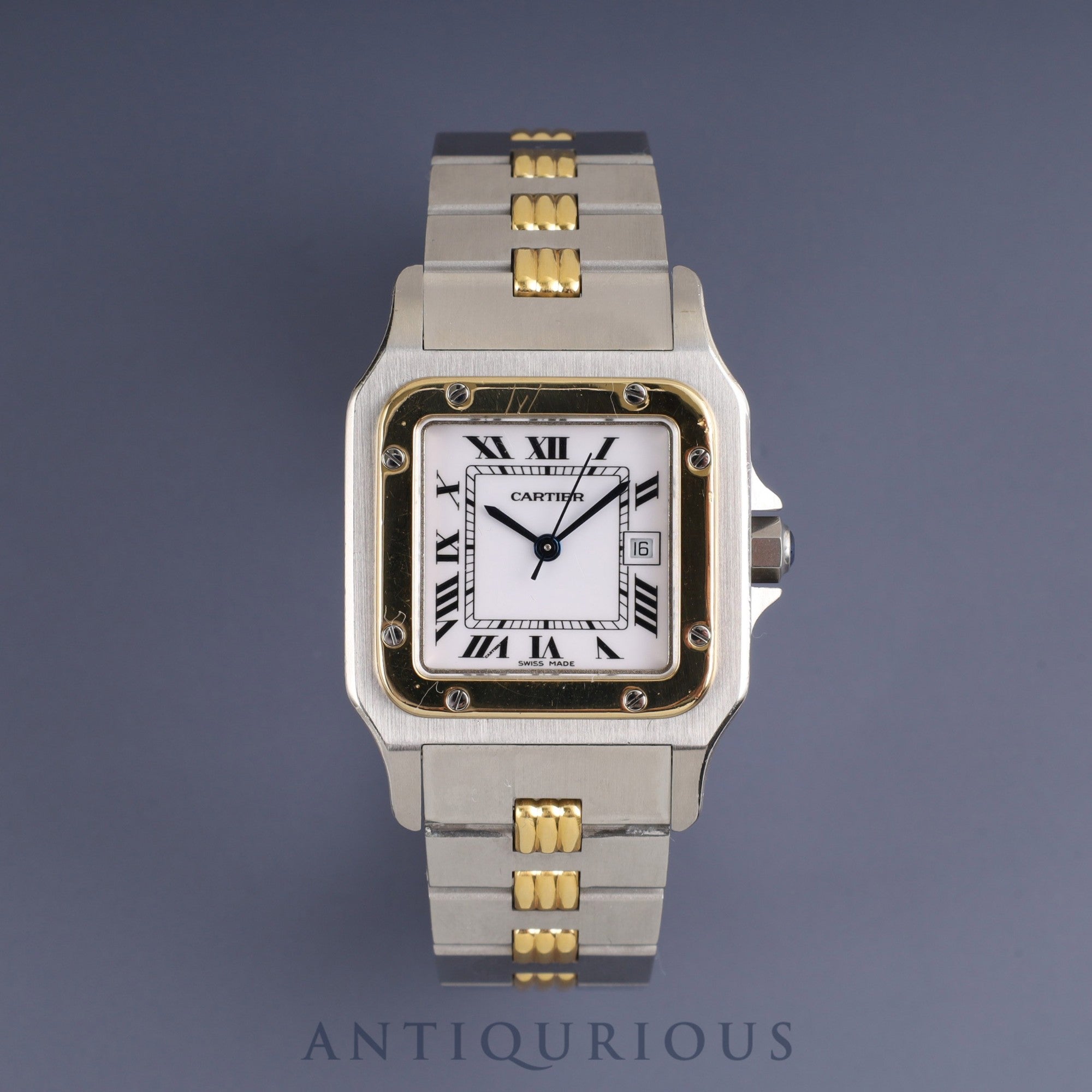 Cartier Santos Galbee LM AC23.80gr OR 0.750 4.05gr / 2961 Ref.81036232 Automatic SS / YG SS / YG White Roman dial Complete service (full maintenance) completed at Cartier boutique