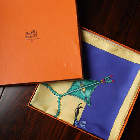 Hermes Scarf Carre 90 PARURES DES SABLES Desert Accessories 100% Silk Box