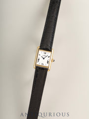 カルティエ マストタンク SM W1009654 / 1613 クォーツ Cal.057 SV925 革 純正Dバックル（GP） 飛びローマンCC文字盤（SWISS表記）オーバーホール済み