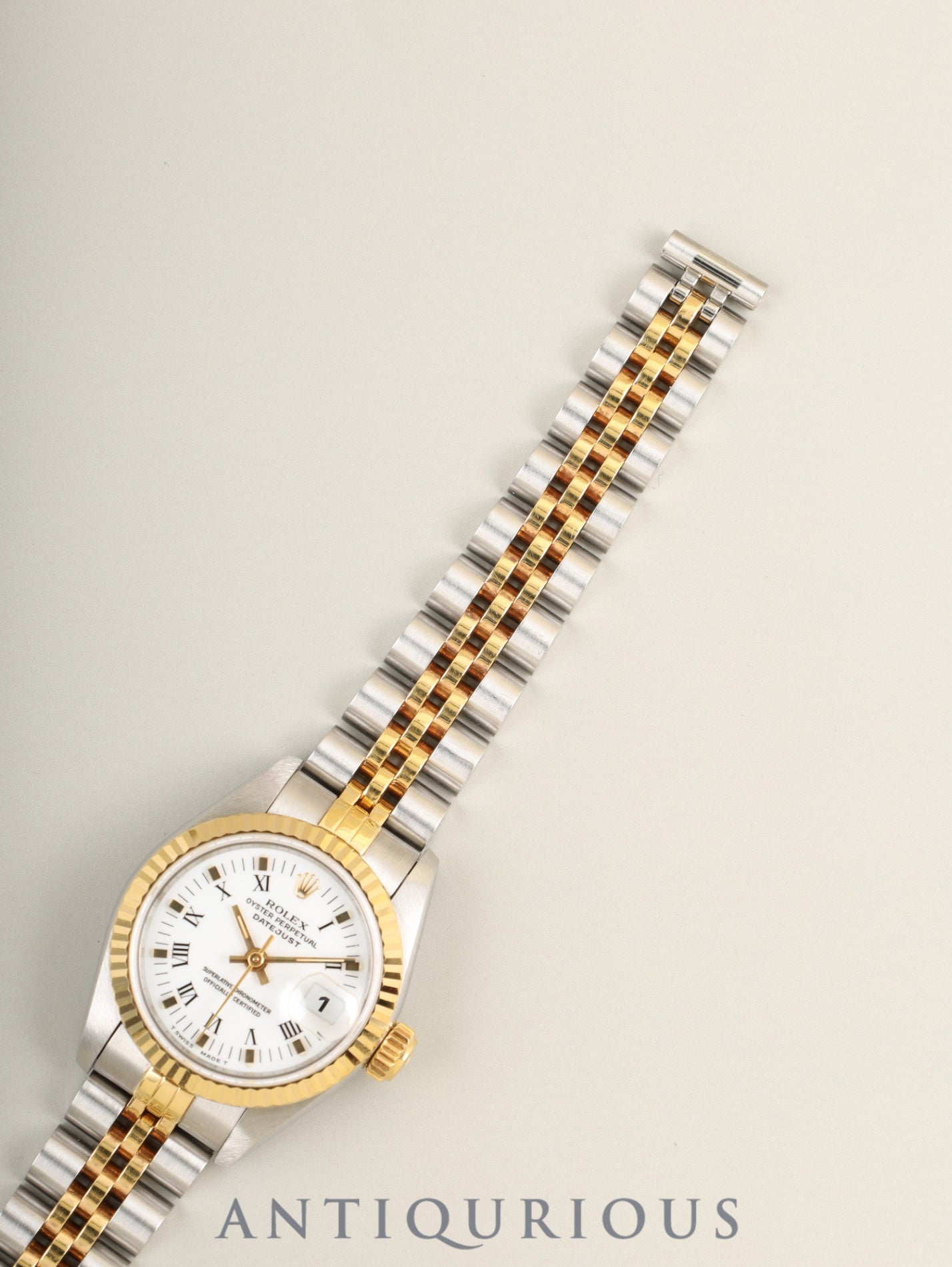 Rolex Datejust Lady 69173 Automatic Cal.2135 SS/YG SS/YG White Roman Dial S-serial (1993) Box, Warranty Card (1995 / Name written), Booklet, Overhauled