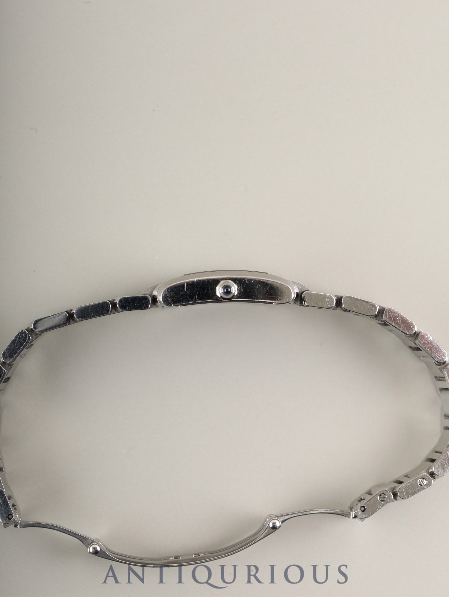 カルティエ タンクフランセーズ SM W51034Q3 / 2384 クォーツ Cal.057 SS SS ブルーシェル文字盤 オーバーホール済み