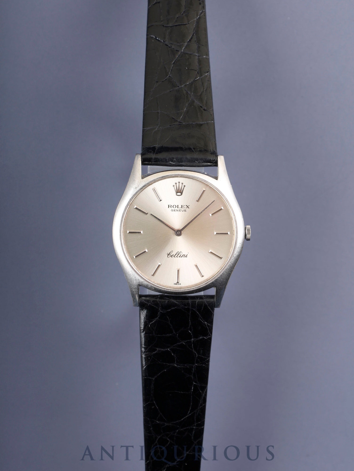 ロレックス チェリーニ 3804 手巻き Cal.1600 18K 革 純正尾錠（SS）シルバー文字盤 26番台（1968年）オーバーホール済み