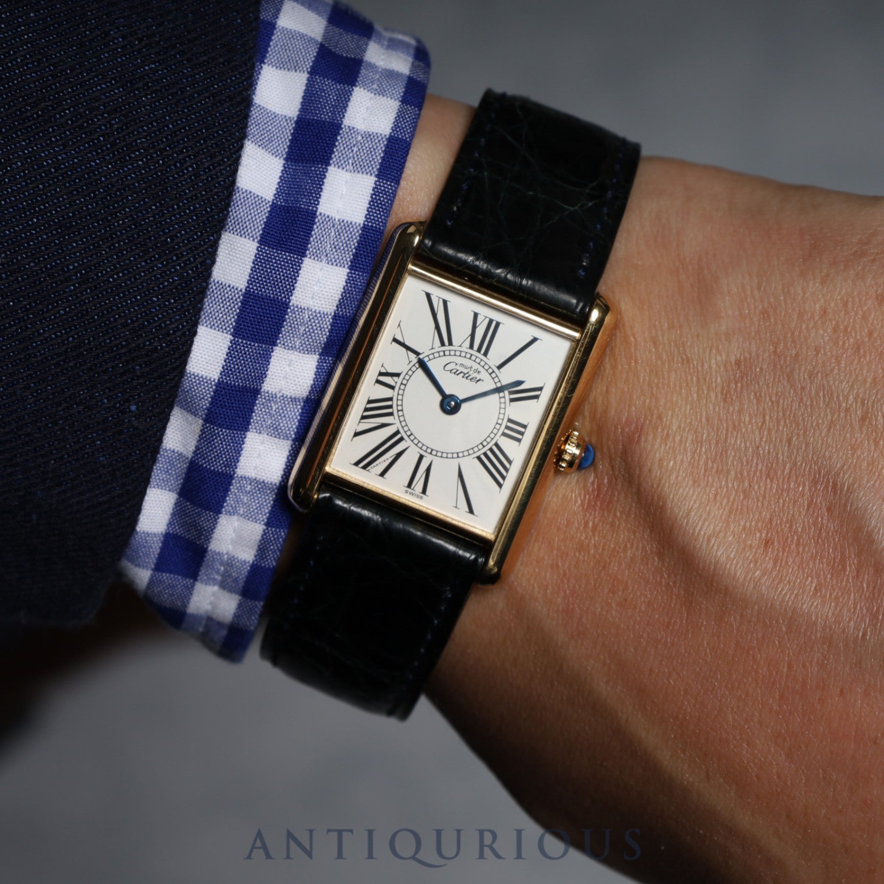 Cartier Must Tank LM QZ Opalan Dial with Box