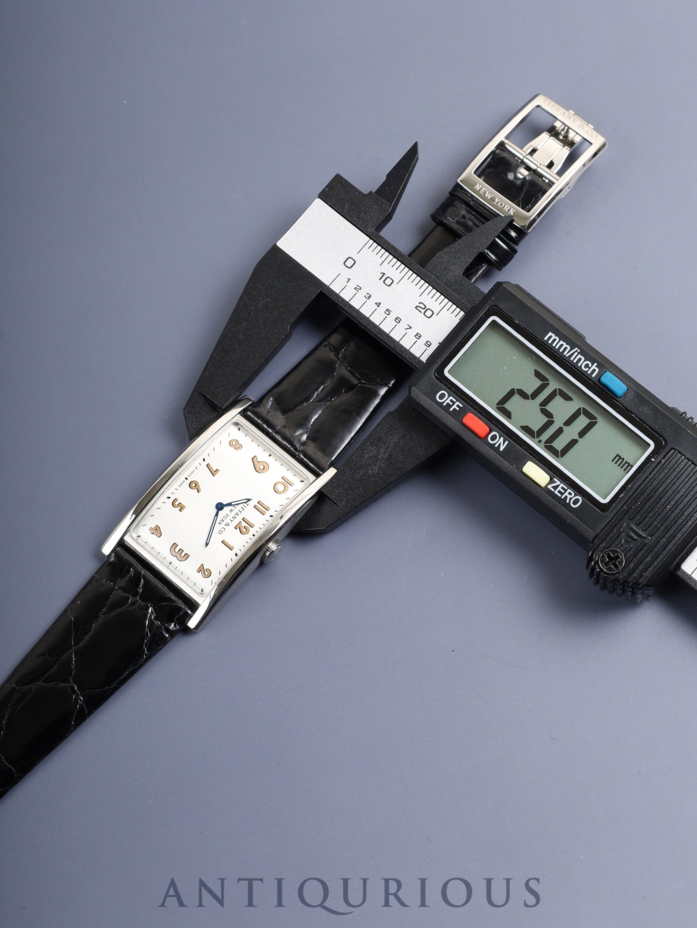 ティファニー イーストウエスト 36668636 クォーツ Cal.- SS 革 純正Dバックル（SS）シルバーアラビア文字盤 オーバーホール済み