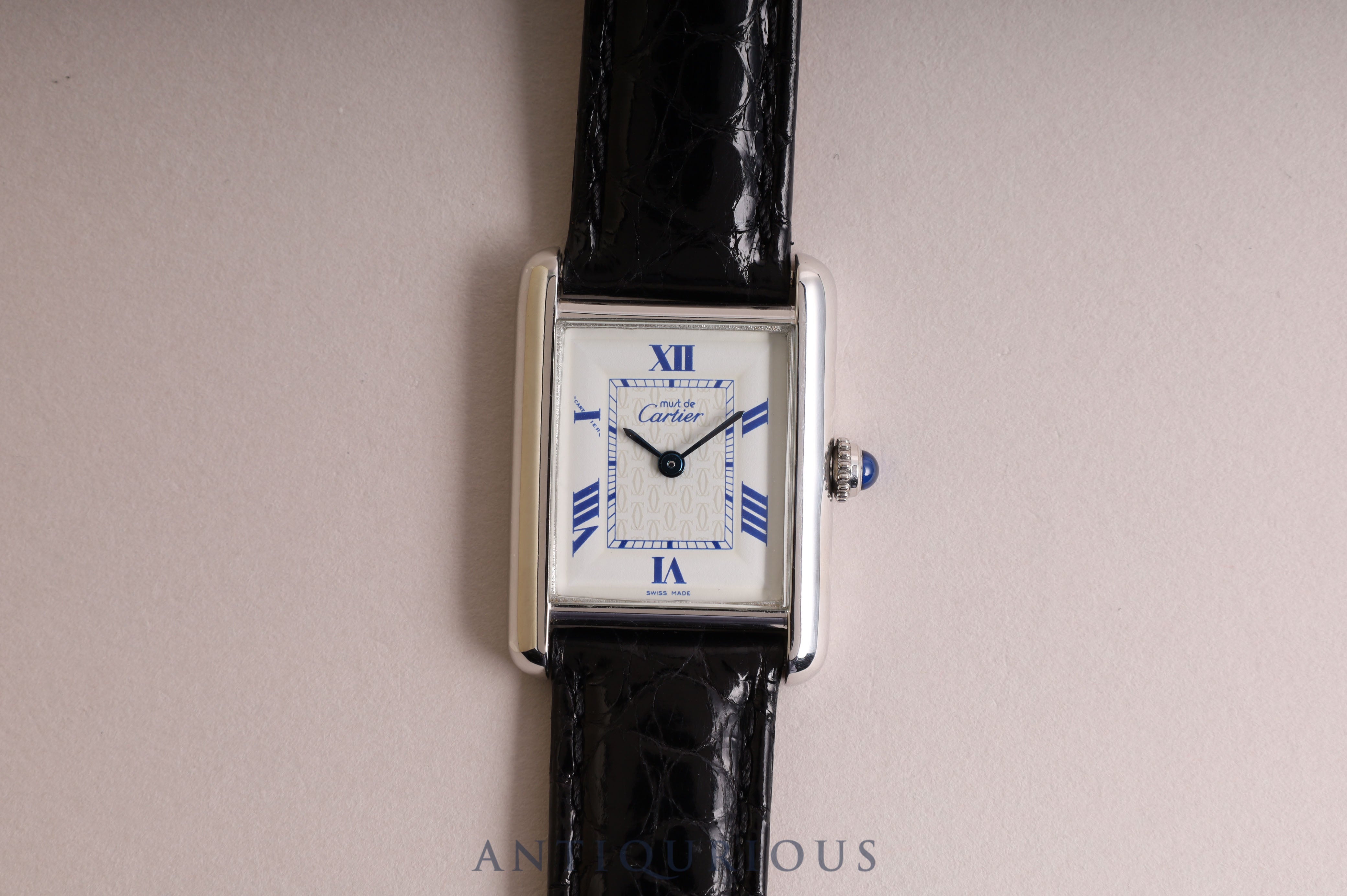 Cartier Must Tank MM QZ White Flying Roman D Buckle