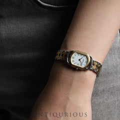 エルメス ラリー RA1.220 クォーツ Cal.976.001 SS/GP SS/GP ホワイト文字盤 オーバーホール済み