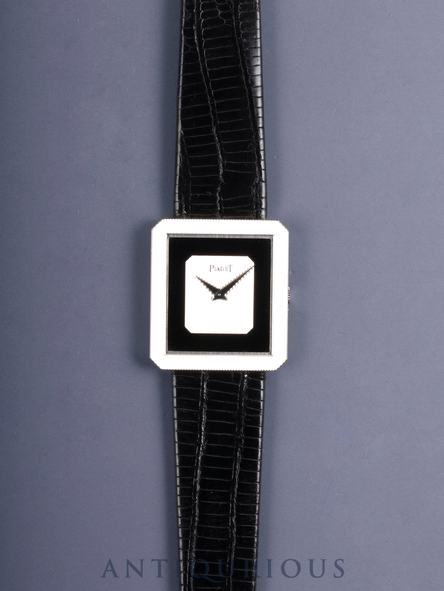 Piaget Protocole 9154 Manual Winding Cal.9P2 750WG Leather Original Pin Buckle (750WG) Black / Silver Dial With Original Leather Strap Overhauled