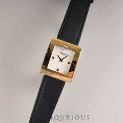 Hermès BE1.220 Quartz Watch, Cal. 976.001, GP, Leather, Genuine Stainless Steel Buckle, Ivory Dial, Overhauled
