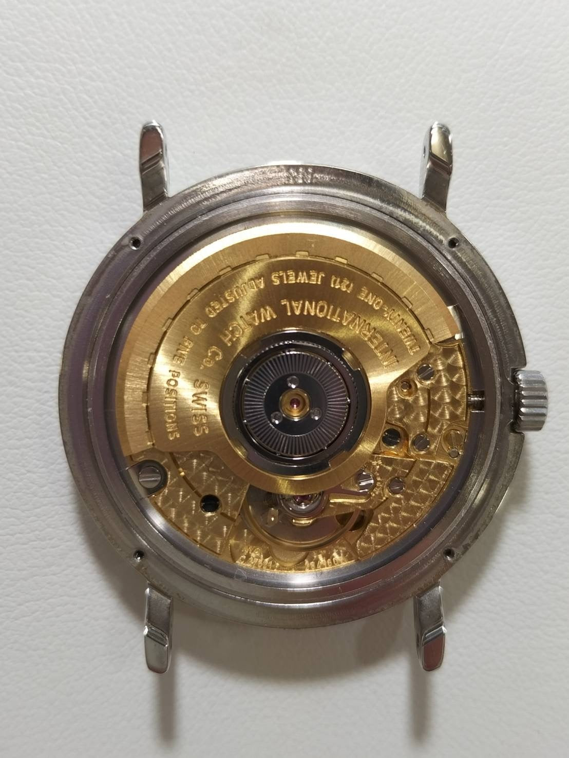 アイダブリュシー ポートフィノ IW351324 自動巻き Cal.- SS 革 純正ピンバックル（SS）ホワイト文字盤（SWISS表記）箱 冊子 保証書（未記載）タグ 純正レザーベルト付き オーバーホール済み