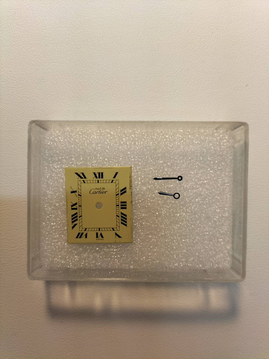 カルティエ マストタンク LM 手巻き Cal.78-1 SV925 革 純正ピンバックル（GP）アイボリーローマン文字盤（SWISS表記）オーバーホール済み 新品仕上げ済み